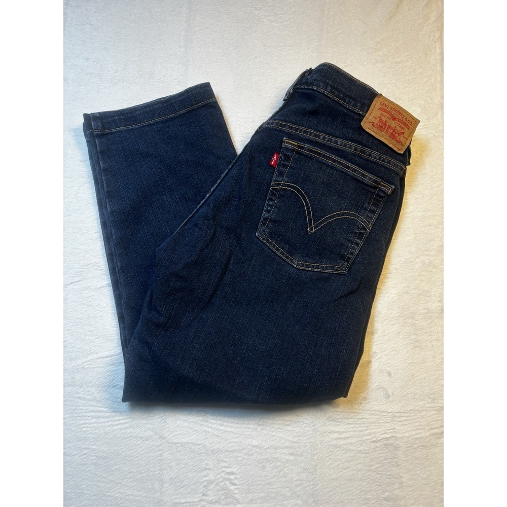 Levi's Classic Slim Fit Jeans Women's Size 12 Mis Med Blue Stretch Denim
